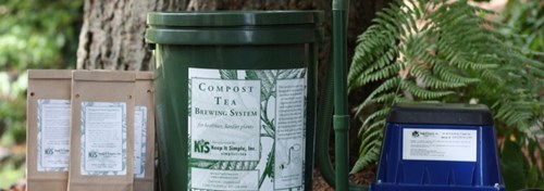 Productos que se venden para preparar el té de compost.