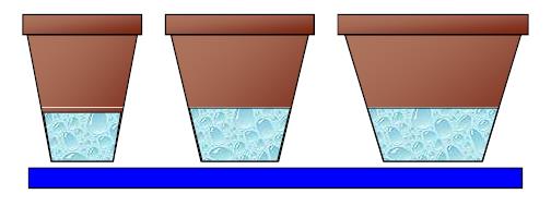 Same substrate height different pot size diameter from PRO-MIX Greenhouse Growing