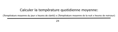 Formule calcule temperature serre