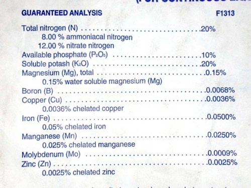 Article en-us | Fertilizer bag-Guaranteed Analysis Fertilizer bag-Guaranteed Analysis