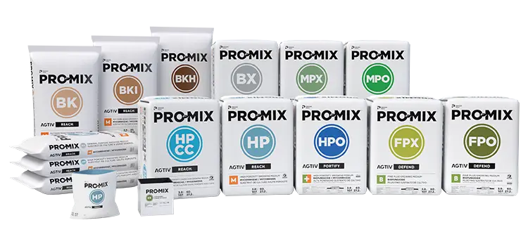 PRO-MIX with AGTIV growing media line of products