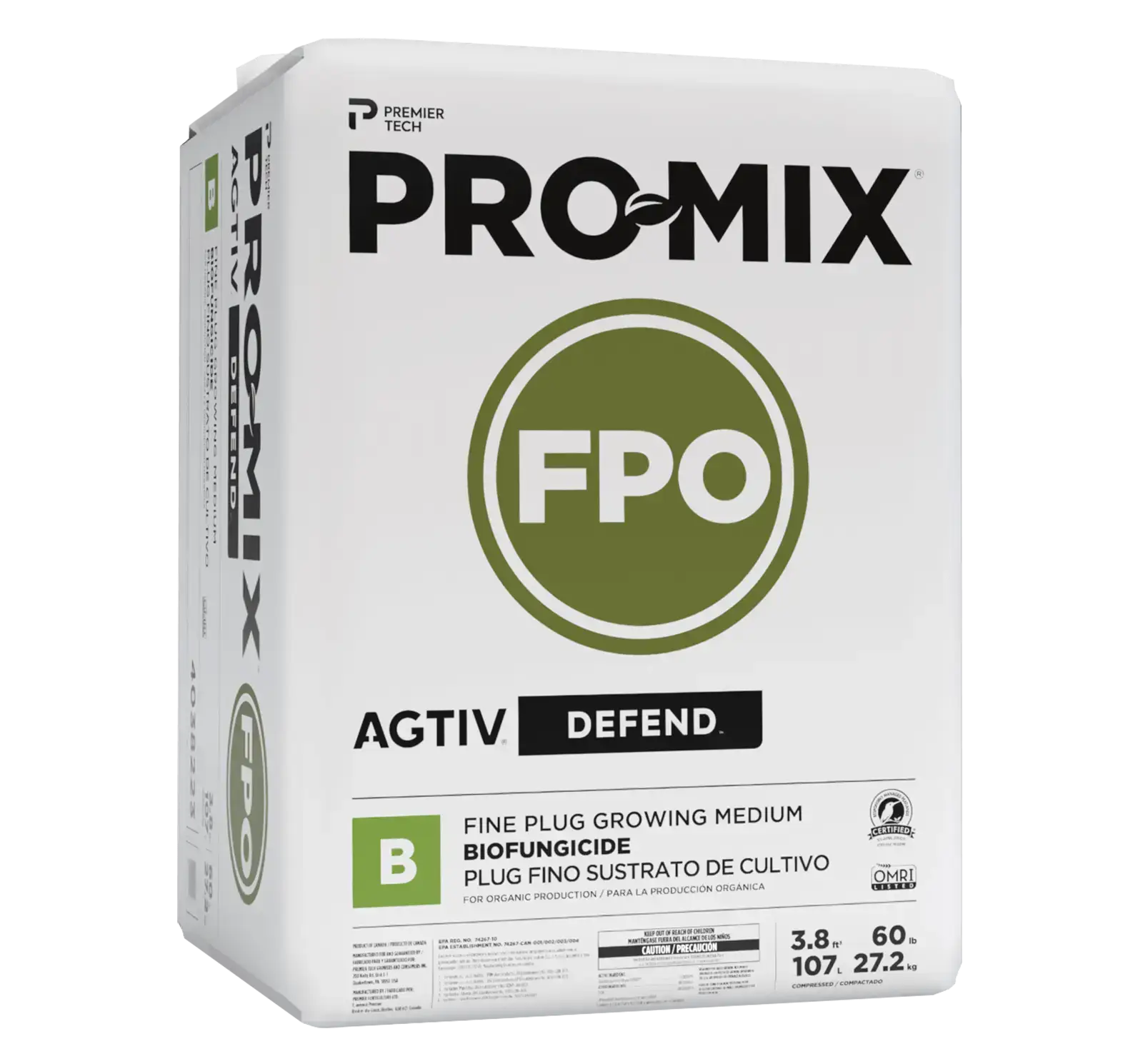 PRO-MIX FPO AGTIV DEFEND 3.8 cu.ft.