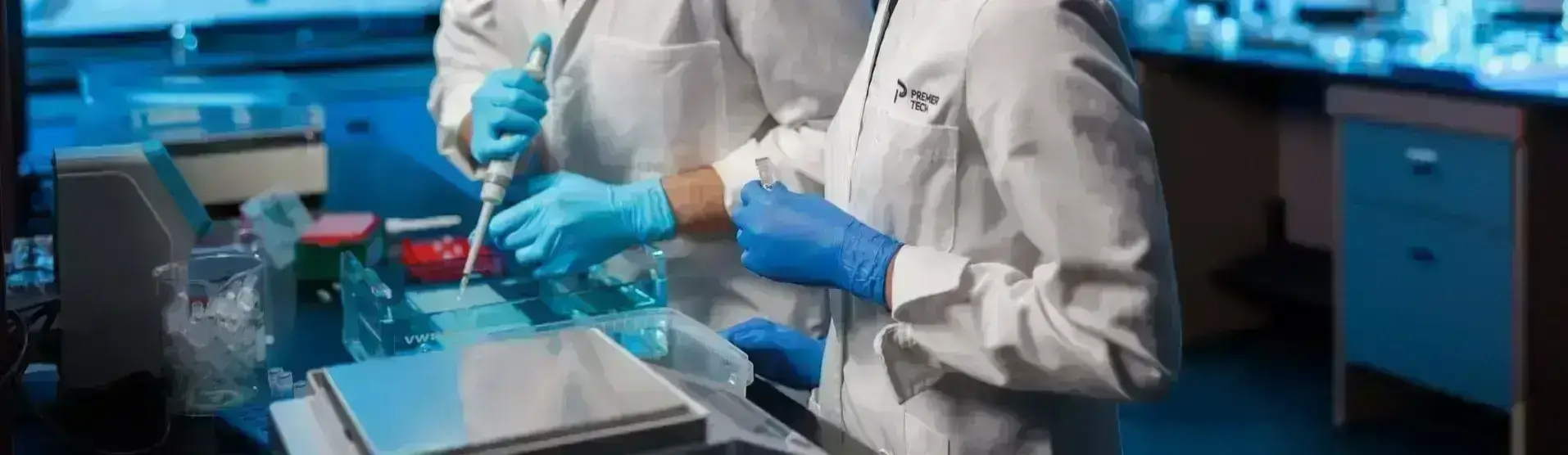 Scientists in Premier Tech laboratory