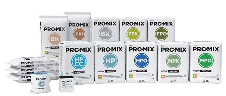 PRO-MIX with AGTIV growing media line of products
